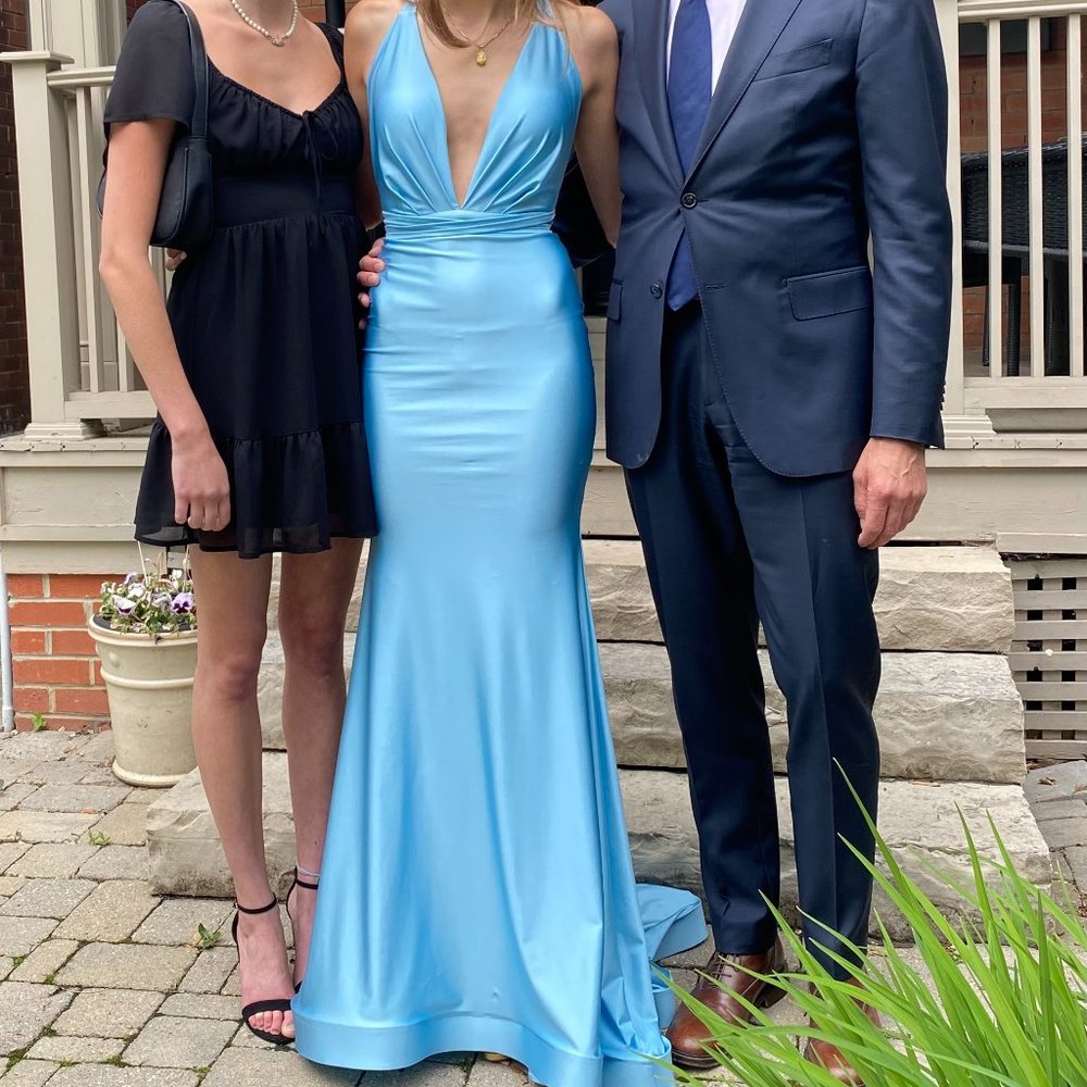 Electric Light Blue Prom Dress